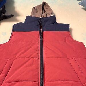 The Normal Brand Gray and Blue Hooded Vest